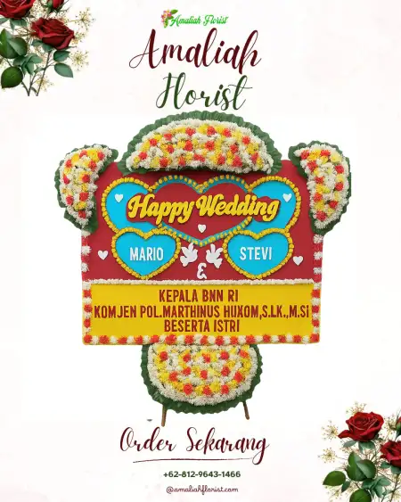 Papan Bunga Pernikahan Sumbergayam